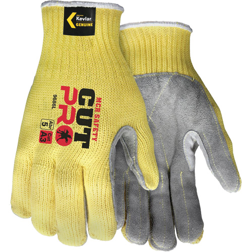 CutPro&reg; Cut Resistant Work Gloves with Split Leather Palm, Size Small, 7 Gauge, Kevlar&reg; Shell, ASTM ANSI Level A3 Cam Industrial