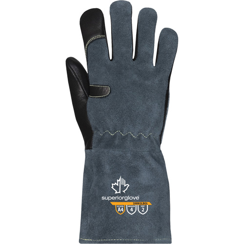 Endura&reg; 398KGLBGL MIG Welding Glove, Grain Cowhide, Size X-Small Cam Industrial