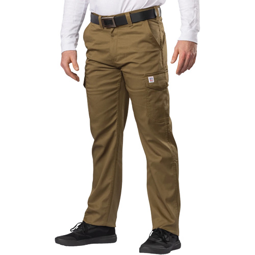 Big Flex Cargo Pants, Poly-Cotton/Spandex, Military Olive Green, Size 28, 30 Inseam Cam Industrial
