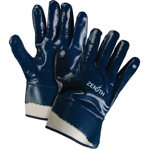 Gants &agrave; poignet de s&eacute;curit&eacute; de poids lourd, 10/T-Grand, R&ecirc;vetement Nitrile, Enveloppe en Coton Cam Industrial