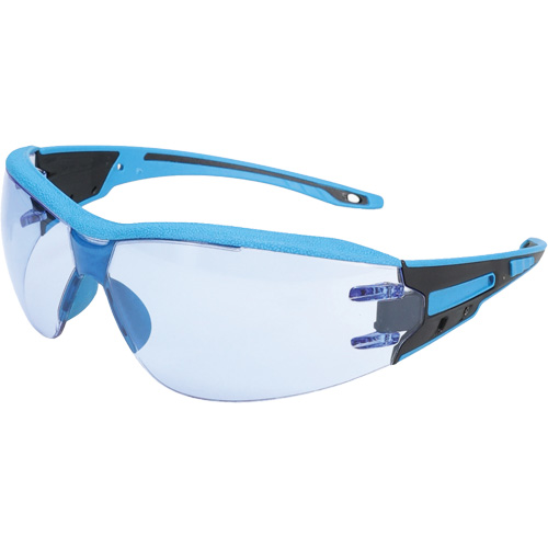 Captain Metal Detectable Rimless Safety Glasses, Light Blue Lens, Anti-Fog/Anti-Scratch, ANSI Z87+/Meets/Exceeds CSA Z94.3 Cam Industrial