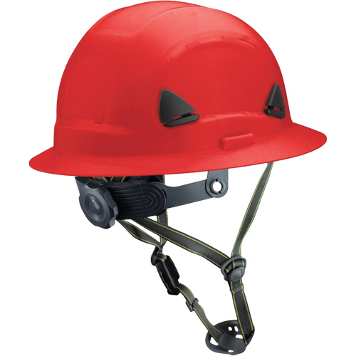 Fibre Metal Climbing Style Helmet with Full Brim, Meets CSA Type 2, Ratchet Suspension, Non-Vented Cam Industrial