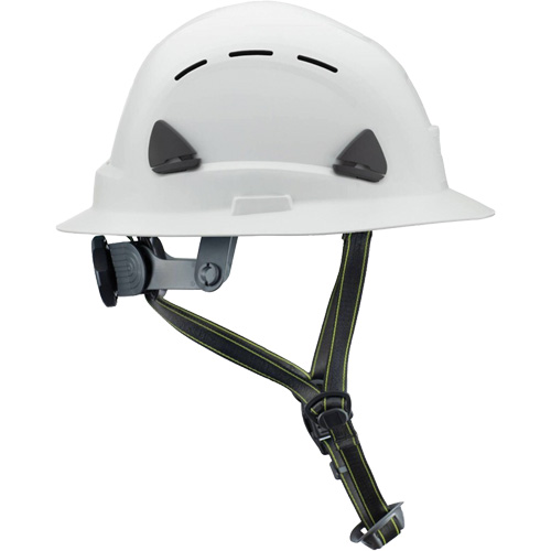 Fibre Metal Climbing Style Helmet with Full Brim, Meets CSA Type 2, Ratchet Suspension, Vented Cam Industrial