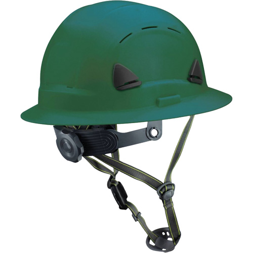 Casque Fibre Metal de style escalade avec bordure compl&egrave;te, R&eacute;pond aux normes CSA type 2, Suspension Rochet, Ventil&eacute; Cam Industrial