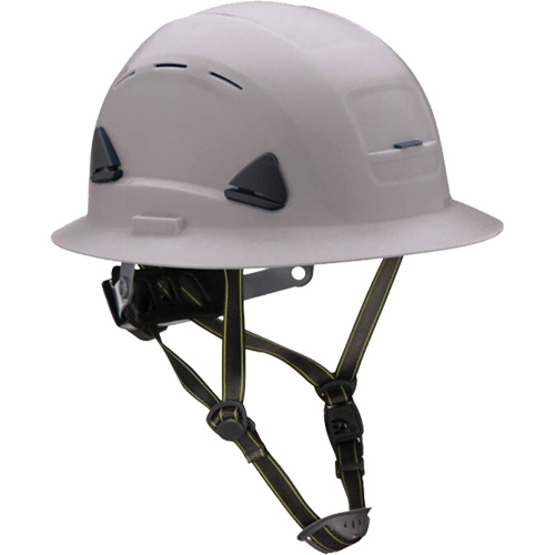 Fibre Metal Climbing Style Helmet with Full Brim, Meets CSA Type 2, Ratchet Suspension, Vented Cam Industrial