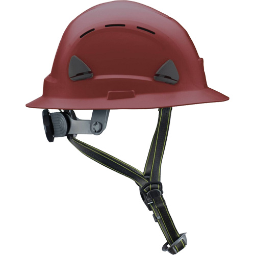 Casque Fibre Metal de style escalade avec bordure compl&egrave;te, R&eacute;pond aux normes CSA type 2, Suspension Rochet, Ventil&eacute; Cam Industrial