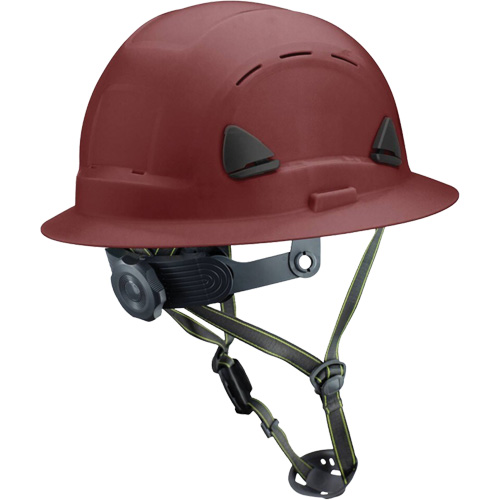Casque Fibre Metal de style escalade avec bordure compl&egrave;te, R&eacute;pond aux normes CSA type 2, Suspension Rochet, Ventil&eacute; Cam Industrial