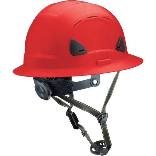 Fibre Metal Climbing Style Helmet with Full Brim, Meets CSA Type 2, Ratchet Suspension, Vented Cam Industrial