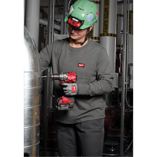 T-shirt &agrave; manches longues avec poches GRIDIRON, Femmes, T-petit, Noir Cam Industrial