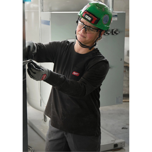 T-shirt &agrave; manches longues avec poches GRIDIRON, Femmes, T-petit, Noir Cam Industrial