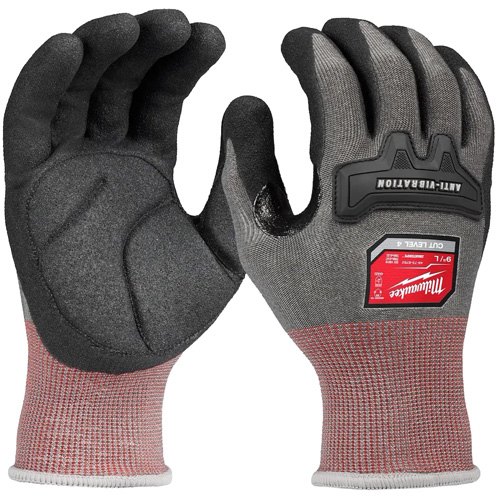 High-Dexterity Anti-Vibration Gloves, Size Small, Synthetic Palm Cam Industrial