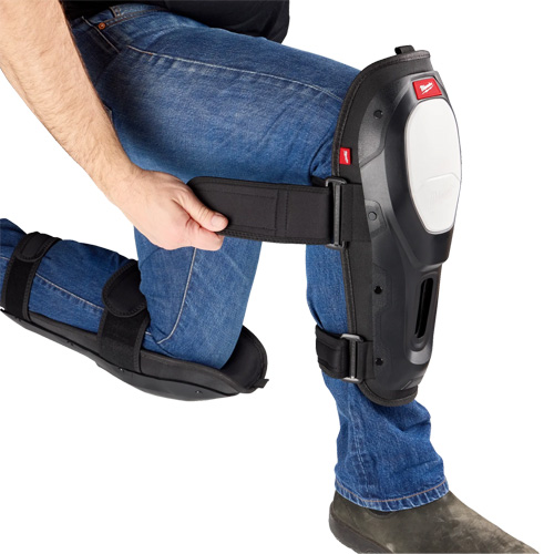 Dynamic Flooring Knee Pad, Hook and Loop Style, Plastic Caps, Foam Pads Cam Industrial