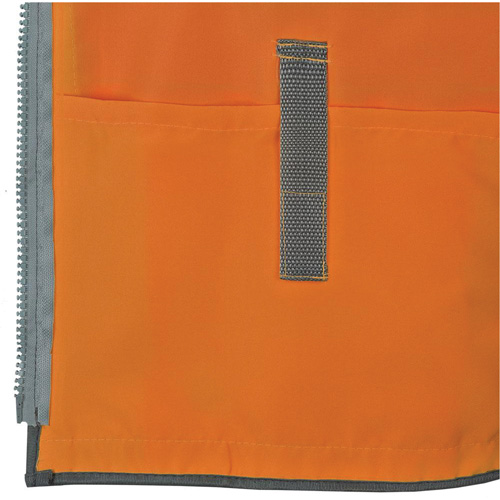 Pioneer Mesh Back Zip Front Surveyor Safety Vest, High Visibility Orange, Small, Polyester Cam Industrial