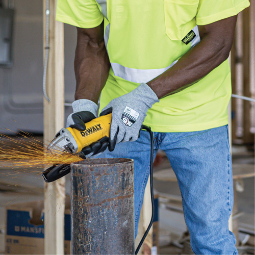 RWG566 AXIS Cut Protection Touchscreen Work Glove, Size Large, 18 Gauge, Polyurethane Coated, Stainless Steel/HPPE Shell, ASTM ANSI Level A5/EN 388 Level E Cam Industrial