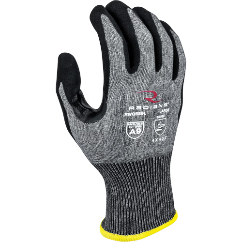 RWG589 Cut Protection Coated Gloves, Size 2X-Large, 18 Gauge, Foam Nitrile Coated, HPPE Shell, ASTM ANSI Level A9/EN 388 Level F Cam Industrial