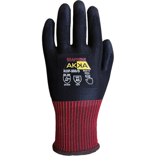 KOP-500 High Cut-Protection Gloves, Size 7, 13 Gauge, Polyurethane Coated, Nylon/HPPE/Spandex/Graphene Shell, ASTM ANSI Level A5/EN 388 Level E Cam Industrial