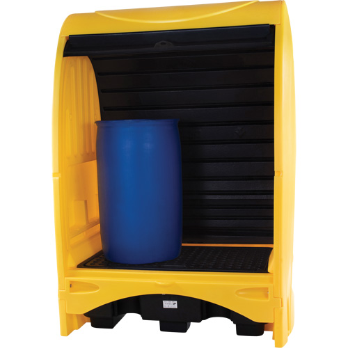 2-Drum Hard Cover Spill Pallet, 43.11" L x 61.61" W x 83.07" H, 1433 lbs. Load Capacity Cam Industrial