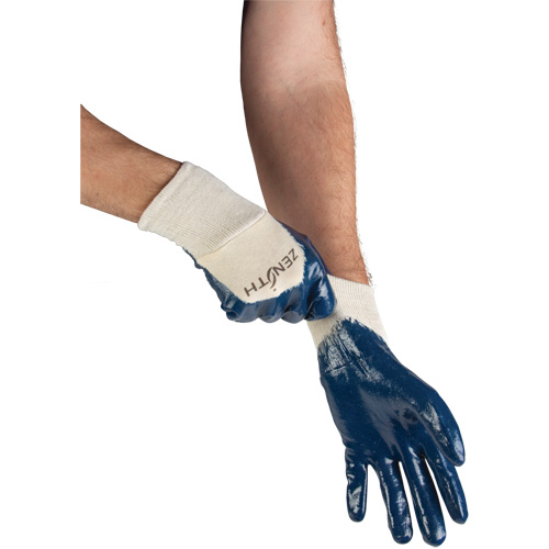 Gants &agrave; doublure interlock de poids moyen, 9/Grand, R&ecirc;vetement Nitrile, Enveloppe en Coton Cam Industrial