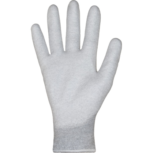 KnitActiv Electrostatic Dissipative Low-Linting White Gloves, 5, Polyurethane Coating, 13 Gauge, Nylon/Cotton Shell Cam Industrial