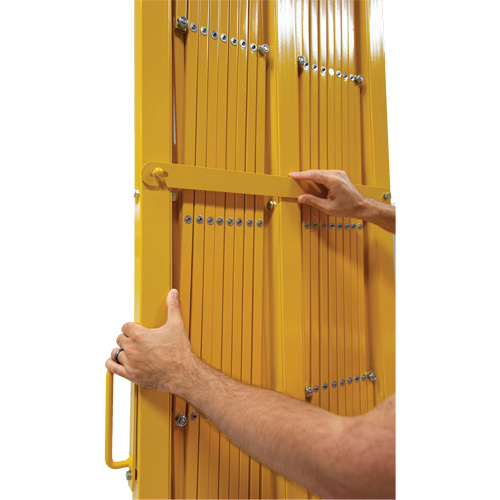 Barri&egrave;re extensible, 84" h x 20' lo, Jaune Cam Industrial