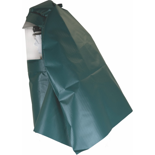 Cagoule anti-&eacute;claboussures chimiques et casquette rigide avec visi&egrave;re r&eacute;sistante aux produits chimiques Cam Industrial