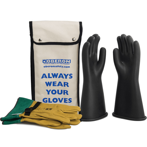 Ensemble de gants en caoutchouc pour l'&eacute;lectricit&eacute; de classe 1, 8, 14" lo, 37 cal/cm², NFPA 70E Cam Industrial