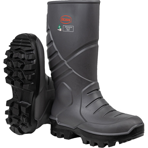 Bottes de s&eacute;curit&eacute; int&eacute;grales Boss avec semelle interm&eacute;diaire et prot&egrave;ge-m&eacute;tatarse interne, Polyur&eacute;thane thermique, Embout Acier, Semelle R&eacute;sistant aux perforations, Pointure 6 Cam Industrial