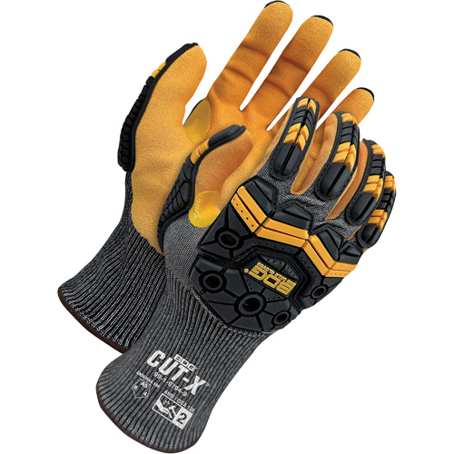 Cut-X&reg; Cut-Resistant Touchscreen Impact Gloves, 9, Foam Nitrile Palm, Elastic Cuff Cam Industrial