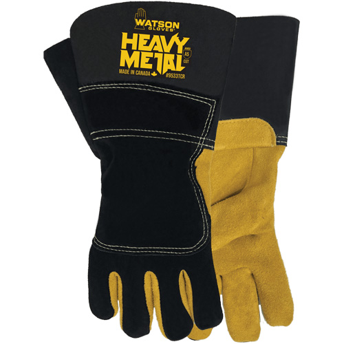 Gants de soudage d'hiver Black Velvet Heavy Metal, Taille Petit, Enveloppe en Cuir d'&eacute;lan refendu, ASTM ANSI niveau A5 Cam Industrial