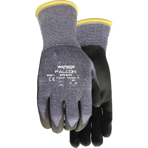 Gants r&eacute;sistant &agrave; la coupe Stealth Falcon 367, Taille Petit, Calibre 15, Rev&ecirc;tement Mousse de nitrile, Enveloppe en Fibre de verre/PEHP/Nylon/Spandex, ASTM ANSI niveau A3/EN 388 niveau C Cam Industrial