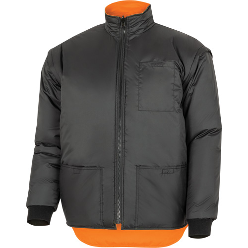 Parka de s&eacute;curit&eacute; d'hiver imperm&eacute;able 7-en-1 5056 Pioneer Yukon, Polyester, Noir/Orange haute visibilit&eacute;, T-petit Cam Industrial