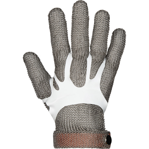 MMG Food Safe Metal Chainmail Gloves, Size 2X-Small, Stainless Steel Shell, ASTM ANSI Level A9 Cam Industrial