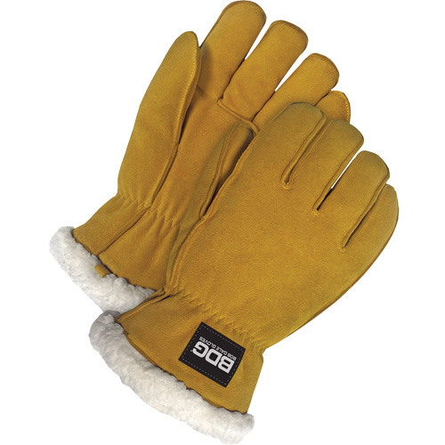 Gants de conducteur, Moyen, Paume en Cuir de daim refendu, Tissu-laine Cam Industrial