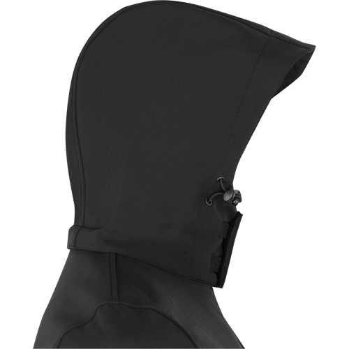 Heated Soft-Shell Jacket, Men's, Small, Black Cam Industrial