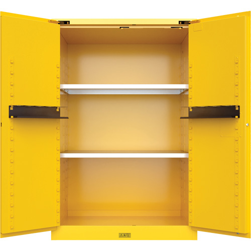 Utili-Guard+ Flammable Safety Cabinet, 45 gal., 2 Door, 43" W x 65" H x 22" D Cam Industrial