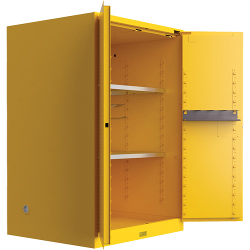 Utili-Guard+ Flammable Safety Cabinet, 45 gal., 2 Door, 43" W x 65" H x 22" D Cam Industrial
