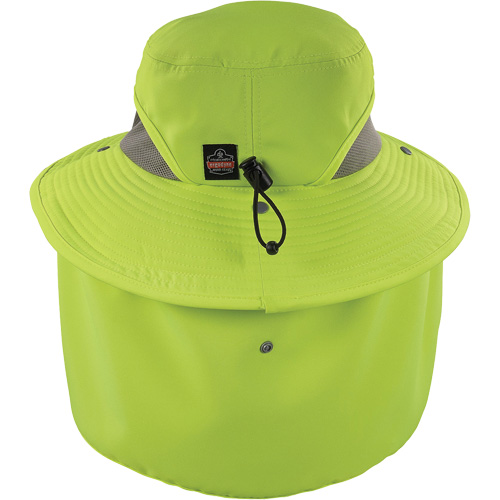 Chill-Its 8934 Ranger Hat with Neck Shade, Large/X-Large, Hi-Vis Lime Cam Industrial