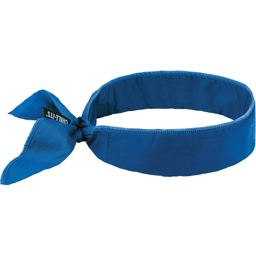 Chill-Its 6702 Cooling Headband with Embedded Polymers & Tie Closure, Blue Cam Industrial