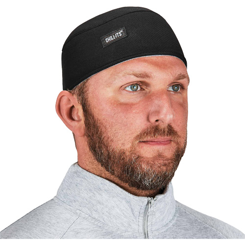 Chill-Its 6630 High-Performance Skull Cap with Terry Cloth Sweatband, Black Cam Industrial