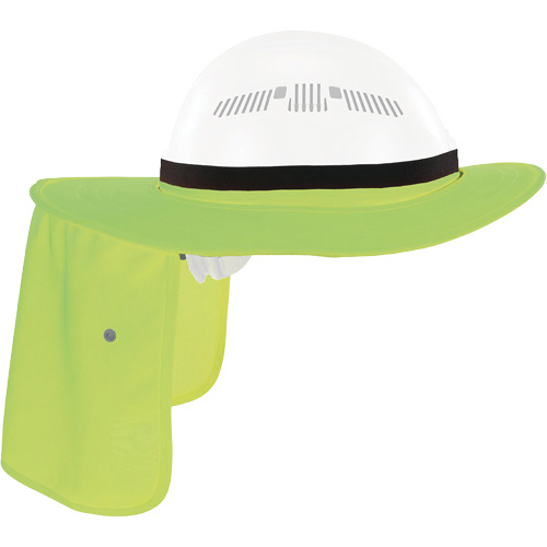 Chill-Its 6661 Universal Hard Hat Brim with Neck Shade, Hi-Vis Lime Cam Industrial