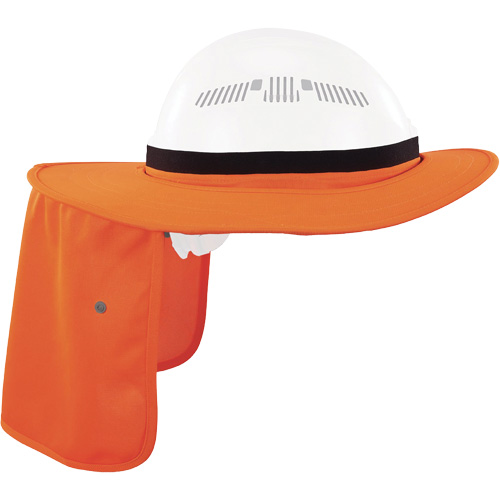 Visi&egrave;re universelle avec protection de la nuque pour casque de s&eacute;curit&eacute; Chill-Its 6661, Orange haute visibilit&eacute; Cam Industrial