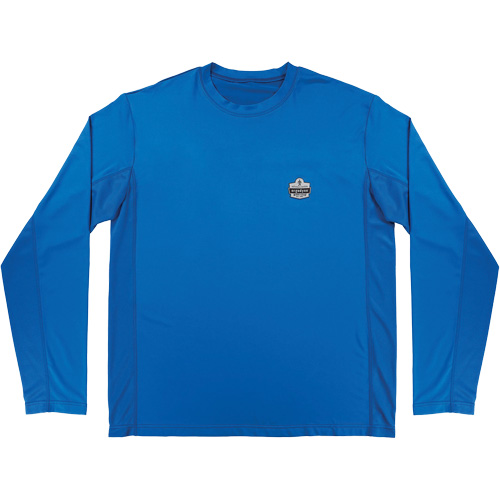 Chill-Its 6689 Cooling Long Sleeve Sun Shirt with UV Protection, Blue, Small Cam Industrial