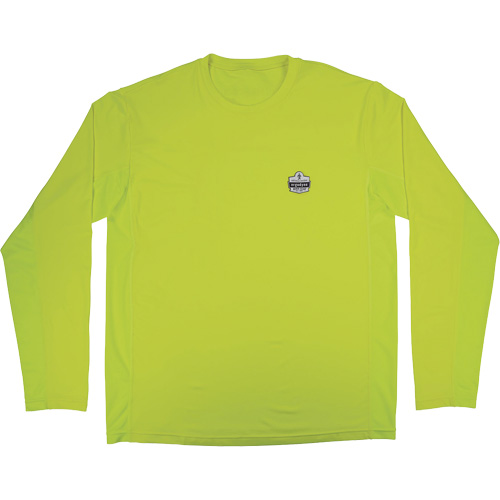 Chill-Its 6689 Cooling Long Sleeve Sun Shirt with UV Protection, High-Visibility Lime-Yellow, Small Cam Industrial