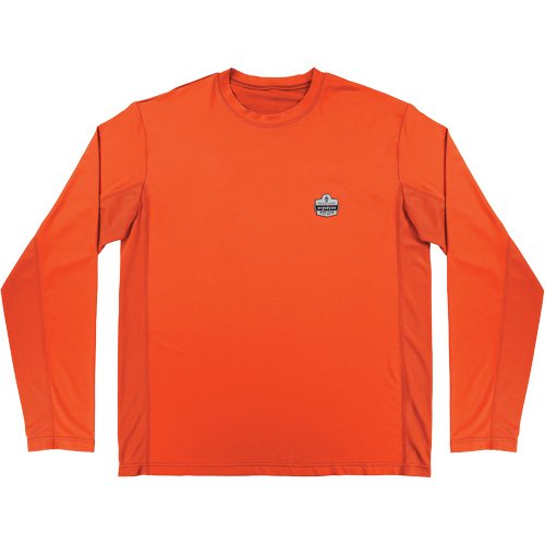 Chill-Its 6689 Cooling Long Sleeve Sun Shirt with UV Protection, Orange, Small Cam Industrial