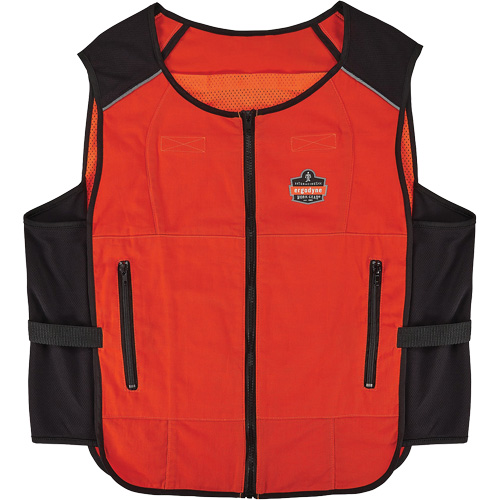 Veste de refroidissement &agrave; changement de phase l&eacute;g&egrave;re Chill-Its 6255 (veste seulement), 2T-grand/3T-grand, Orange Cam Industrial