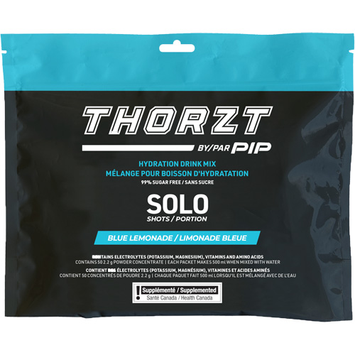 THORZT Sugar-Free Solo Shot Hydration Drink Mix, Single Serve, Blue Lemonade Cam Industrial