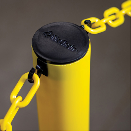 Industrial Stanchion Kit with Plastic Chain, 37" High, Yellow Cam Industrial