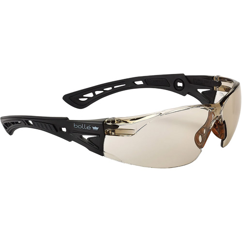 Rush+ BSSI Safety Glasses, Brown/Copper Lens, Anti-Fog/Anti-Scratch, ANSI Z87+ Cam Industrial
