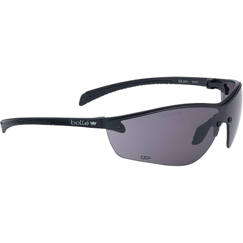 Silium+ BSSI Safety Glasses, Smoke/Grey Lens, Anti-Fog/Anti-Scratch, ANSI Z87+ Cam Industrial