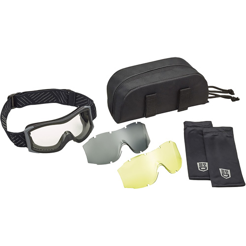 X1000 Ballistic Protection Goggles Kit, Amber/Clear Lens, Anti-Fog/Anti-Scratch, Direct Vent Cam Industrial